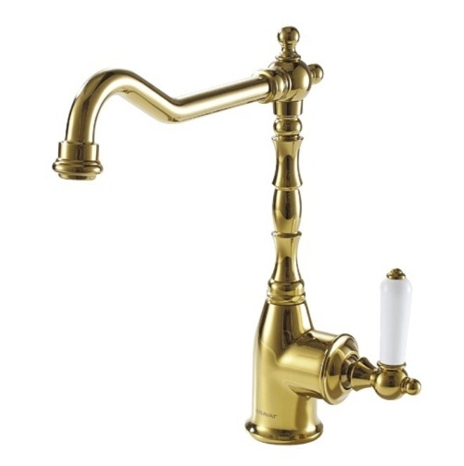 Изображение товара Bravat Art River F775109G-1: смеситель для кухонной мойки, золото, 23.1 см излив Изображение товара Bravat Art River F775109G-1: смеситель для кухонной мойки, золото, 23.1 см излив