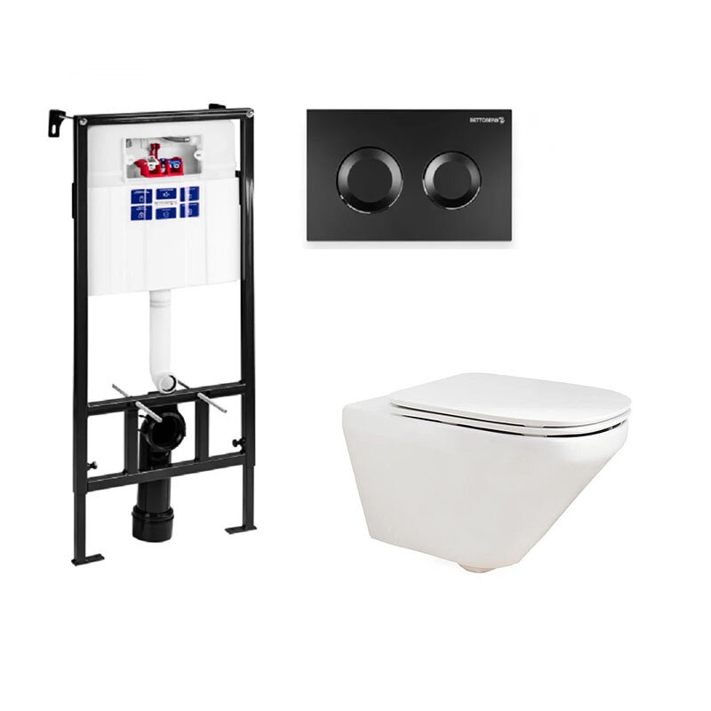 Изображение товара Инсталляция Bettoserb Sava Fix Slim с безободковым унитазом Jacob Delafon Modern Life