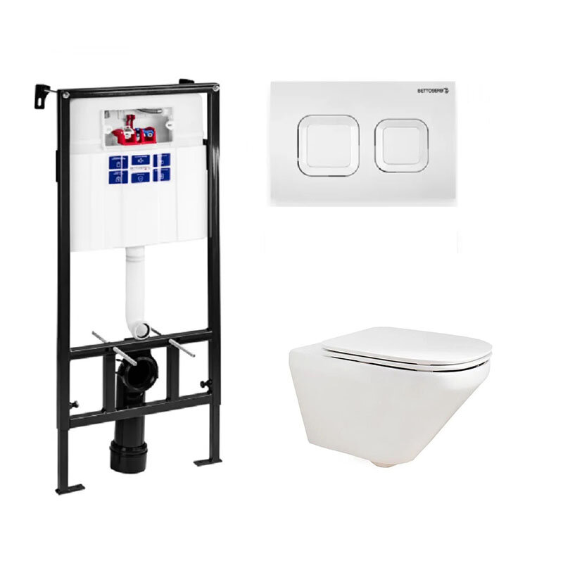 Изображение товара Инсталляция Bettoserb Sava Fix Slim с безободковым унитазом Jacob Delafon Modern Life