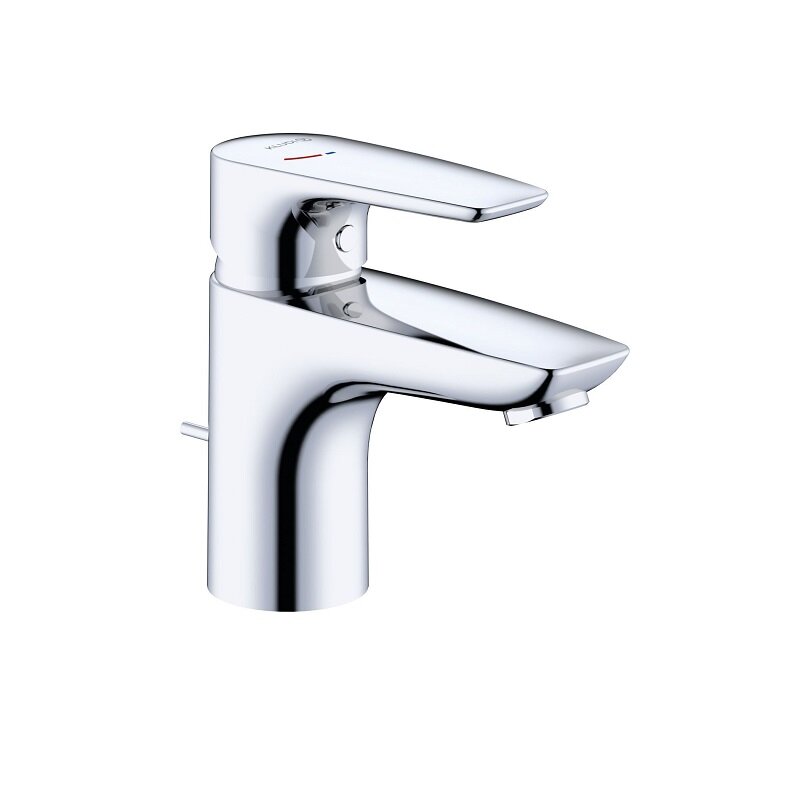 Изображение товара Смеситель для раковины Kludi Pure&Solid 343880575WR4 хром однорычажный с донным клапаном