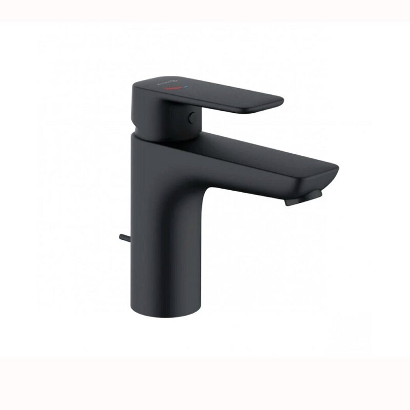 Изображение товара Смеситель для раковины Kludi Pure&Style 402933975 черный матовый с донным клапаном