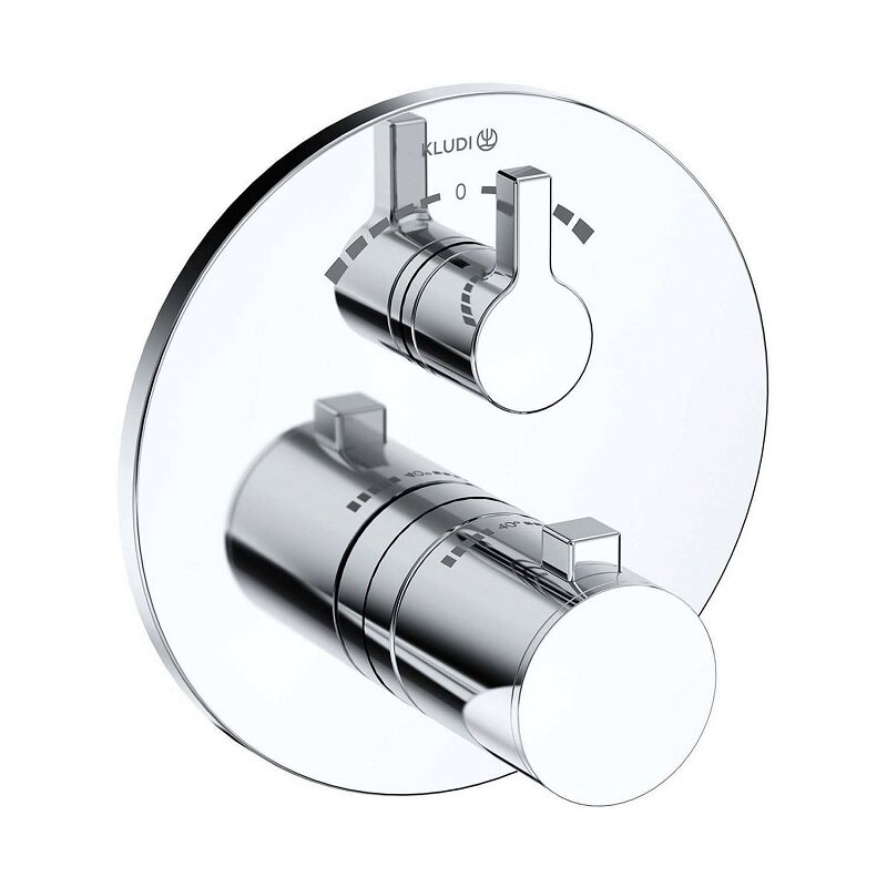 Изображение товара Смеситель для душа Kludi Nova Fonte Puristic 208100515, термостатический, на 2 потребителя, цвет хром