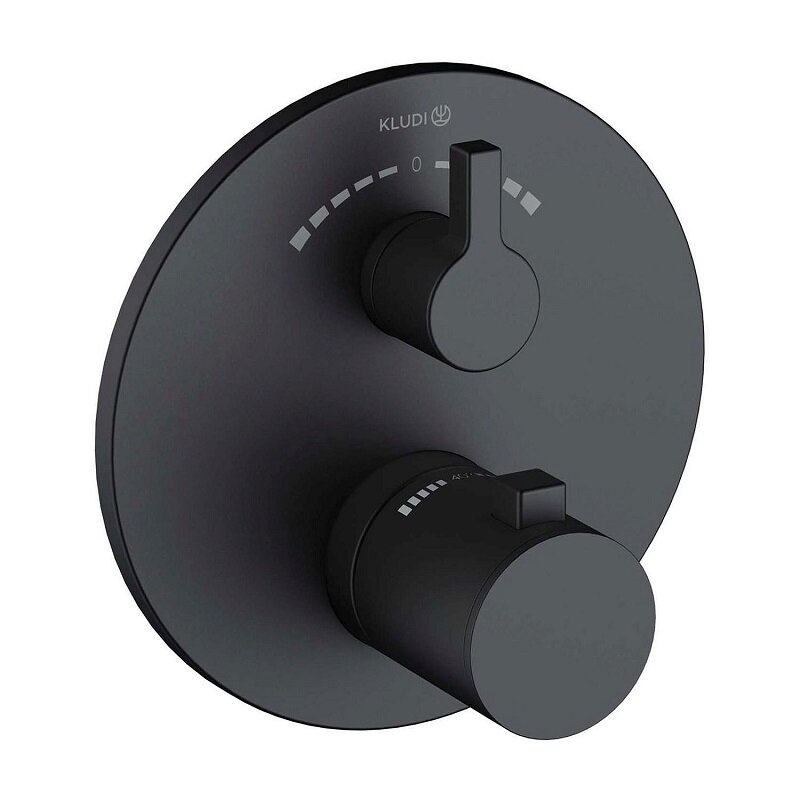 Изображение товара Смеситель для душа Kludi Nova Fonte Puristic 208103915 термостат черный матовый