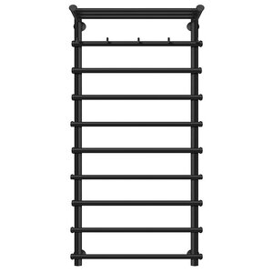 Изображение товара Полотенцесушитель водяной Secado Турин 1 КСП, 4673739229736, ширина 50 см, высота 120 см, с крючками, с полкой, черный матовый, 120x40x50