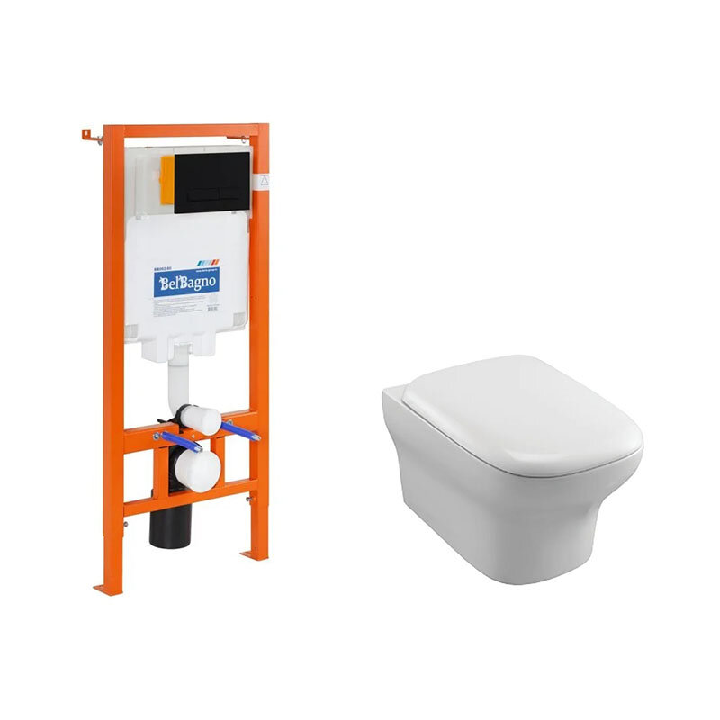 Изображение товара Инсталляция BelBagno с безободковым унитазом Jacob Delafon Vox и сиденьем микролифт