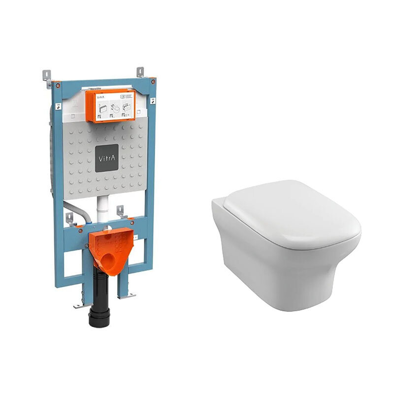 Изображение товара Инсталляция Vitra V-Fix Prime с безободковым унитазом Jacob Delafon Vox