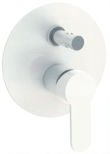Изображение товара Смеситель Cezares LACONICO-C-VDI-BLC для ванны и душа, белый