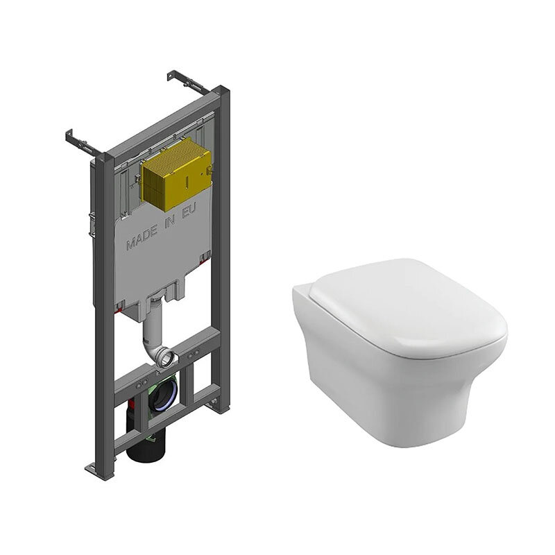 Изображение товара Инсталляция Jacob Delafon Vox с безободковым унитазом и сиденьем микролифт