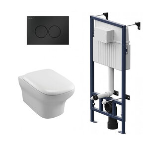 Изображение товара Инсталляция Am.Pm ProC с безободковым унитазом Jacob Delafon Vox, сиденье микролифт Изображение товара Инсталляция Am.Pm ProC с безободковым унитазом Jacob Delafon Vox, сиденье микролифт