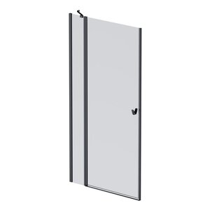 Изображение товара Душевая дверь Am.Pm Sunny в нишу 100 см стекло прозрачное черный матовый профиль