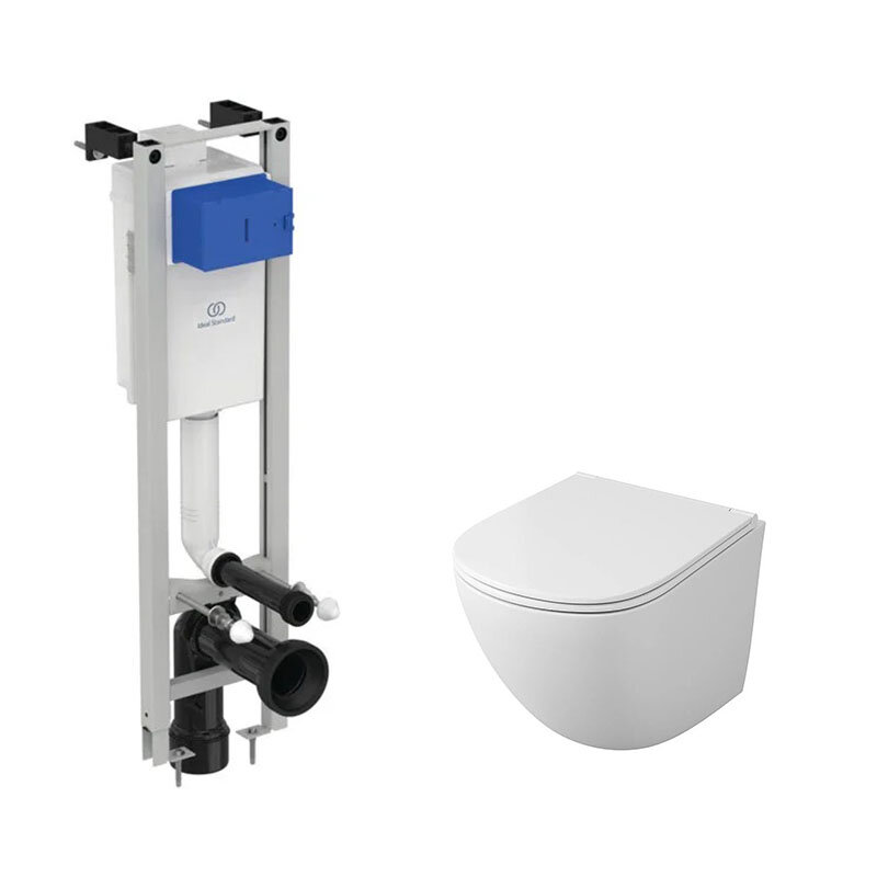 Изображение товара Инсталляция Ideal Standard Owl 1975 Vind Cirkel-H с безободковым унитазом, микролифт