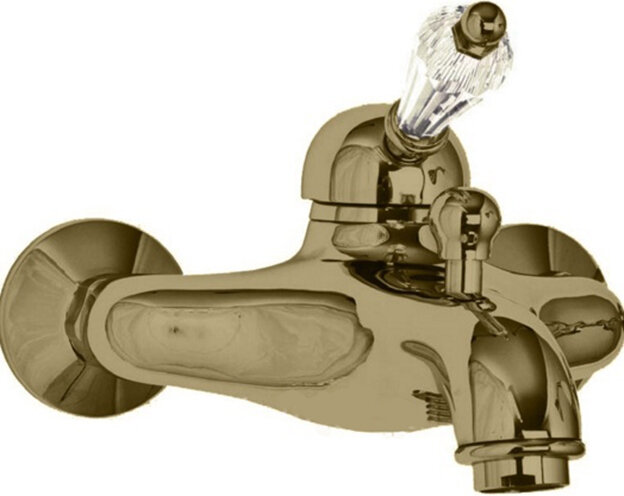 Изображение товара Смеситель Cezares VINTAGE-VM-02-Sw для ванны и душа, бронза, ручка Swarovski