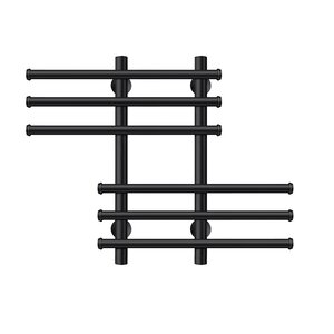 Изображение товара Полотенцесушитель водяной Secado Турин 5 60x60 см черный матовый из нержавеющей стали