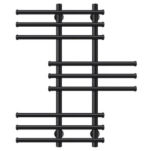 Изображение товара Полотенцесушитель водяной Secado Турин 5, 4673739230114, ширина 70 см, высота 80 см, черный матовый, 80x20x70