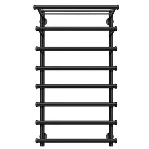 Изображение товара Полотенцесушитель водяной Secado Турин 6, 4673739230244, ширина 50 см, высота 100 см, с полкой, черный матовый, 100x40x50