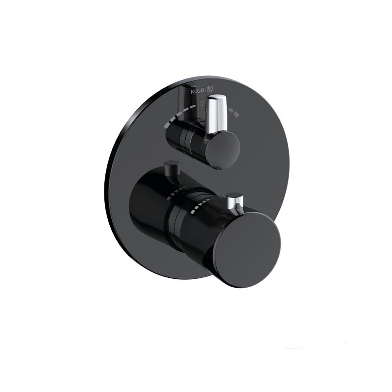 Изображение товара Смеситель Kludi Balance 528108775 термостатический черный матовый для душа