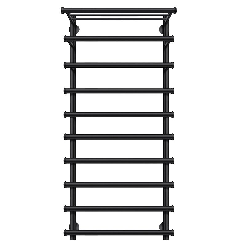 Изображение товара Полотенцесушитель водяной Secado Турин 6 с полкой черный матовый 60x120 см