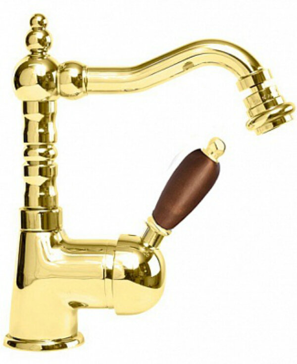 Изображение товара Смеситель Cezares ELITE-BSM2-03-Nc для биде, золото, ручка орех