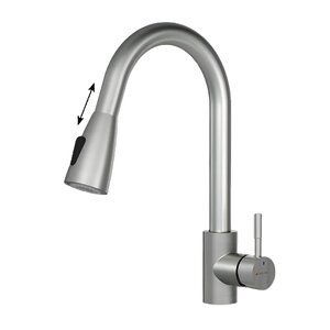 Изображение товара Смеситель для кухонной мойки AM.PM X-Joy S F85B07511, с выдвижным изливом, сатин