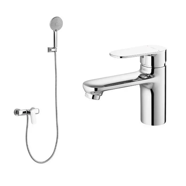 Изображение товара Комплект смесителей Arrow SET4 AHMP4113CP/AG3503CP, с душевым гарнитуром, хром Изображение товара Комплект смесителей Arrow SET4 AHMP4113CP/AG3503CP, с душевым гарнитуром, хром