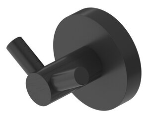 Изображение товара Двойной крючок для полотенец Cezares Relax-HKD-NOP черный матовый нержавеющая сталь