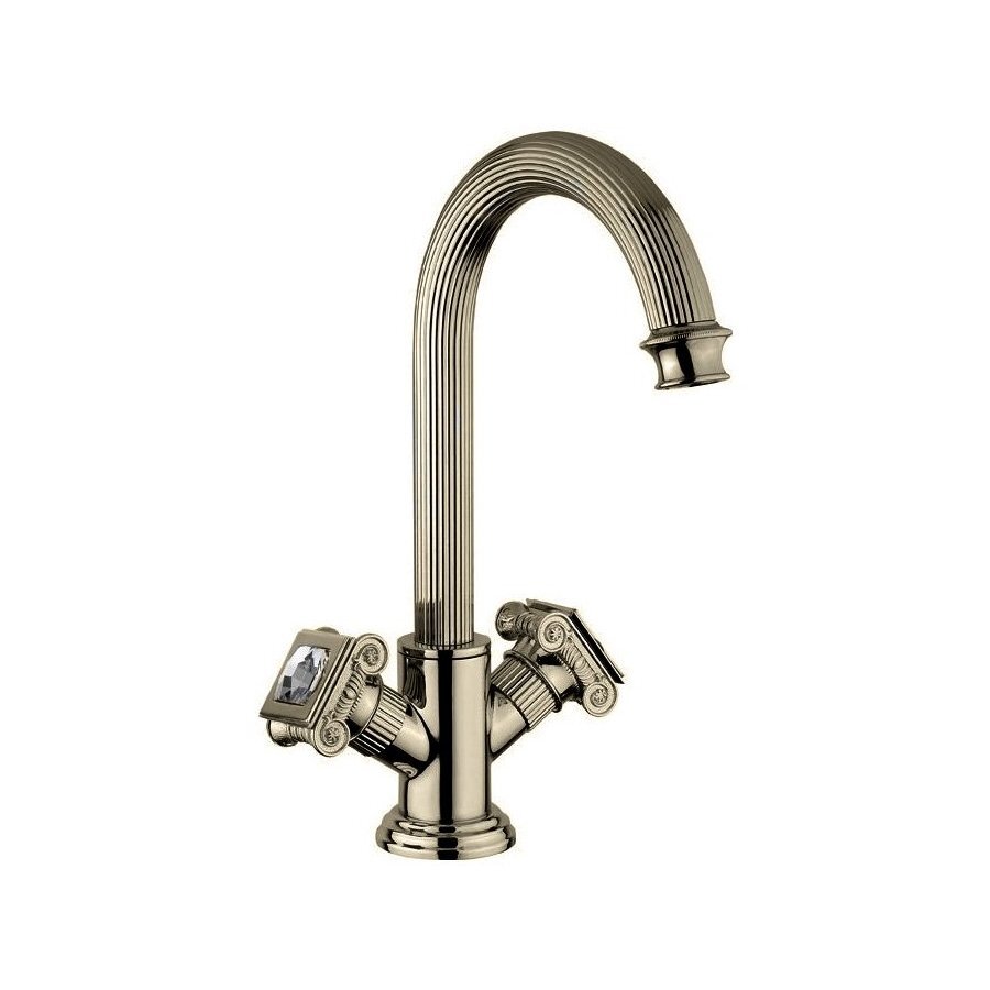 Изображение товара Смеситель Cezares Olimp LS2-02-Sw бронза с квадратными ручками Swarovski