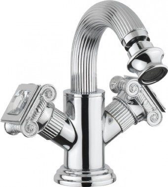 Изображение товара Смеситель Cezares Olimp BS2-01-Sw цвет хром, ручки квадратные Swarovski