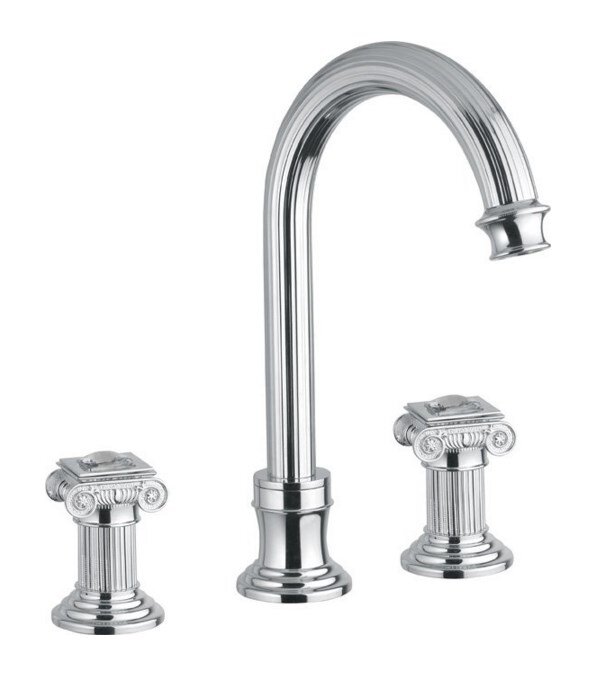 Изображение товара Смеситель Cezares Olimp BLS2-A-01-Sw хром с квадратными ручками Swarovski для раковины