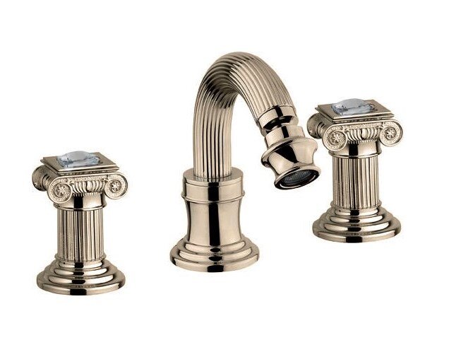 Изображение товара Смеситель Cezares Olimp BBS2-02-Sw бронза для биде с квадратными ручками Swarovski