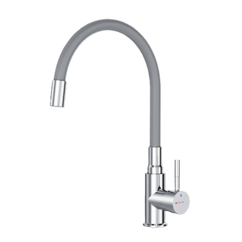 Изображение товара Смеситель для кухонной мойки AM.PM X-Joy S F85B07605, с гибким изливом, серый/хром Изображение товара Смеситель для кухонной мойки AM.PM X-Joy S F85B07605, с гибким изливом, серый/хром