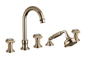 Изображение товара Смеситель Cezares Olimp BVD-02-Sw цвет бронза, ручки квадратные Swarovski