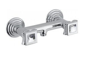 Изображение товара Смеситель Cezares Olimp DS-01-Sw цвет хром, ручки квадратные Swarovski