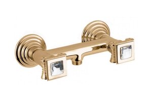 Изображение товара Смеситель Cezares Olimp DS-03/24-Sw цвет золото, ручки квадратные Swarovski