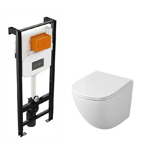 Изображение товара Инсталляция Jacob Delafon с безободковым унитазом Owl 1975 Vind Cirkel-H