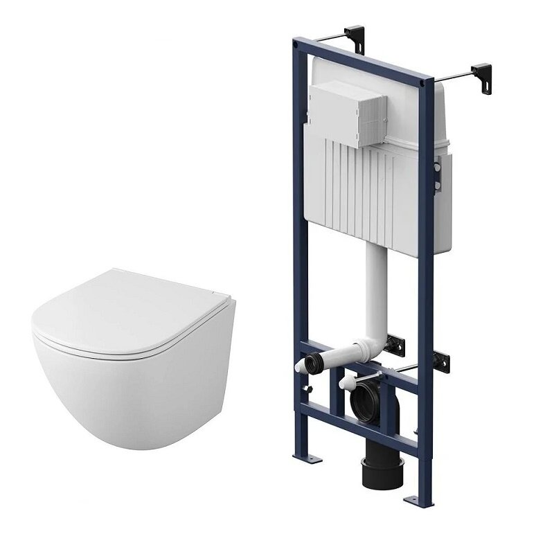 Изображение товара Инсталляция Am.Pm ProC с безободковым унитазом Owl 1975 Vind Cirkel-H, сиденье микролифт, I012707/TOWLT190302