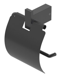 Изображение товара Держатель туалетной бумаги Cezares Slider-PH-NOP с крышкой, черный матовый