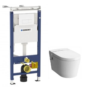 Изображение товара Инсталляция Geberit Duofix Delta с безободковым унитазом VitrA Nest и функцией биде