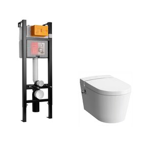 Изображение товара Инсталляция Jacob Delafon и безободковый унитаз VitrA Nest с функцией биде