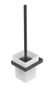 Изображение товара Ершик для унитаза Cezares Slider-TBS-V-NOP черный матовый настенный стильный дизайн