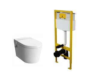 Изображение товара Инсталляция Elsen с безободковым унитазом VitrA Nest с функцией биде, сиденье микролифт, EIN500.1120/5176B003-6233