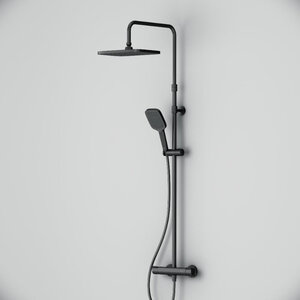 Изображение товара Душевая система Am.Pm Func F078F422, термостатическая, черный матовый