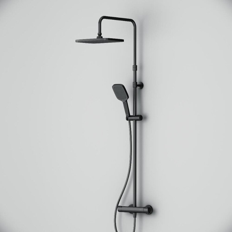 Изображение товара Душевая система Am.Pm Func F078F422, термостатическая, черный матовый