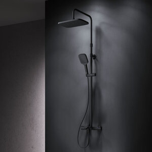 Изображение товара Душевая система Am.Pm Func F078F522, термостатическая, черный матовый