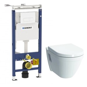 Изображение товара Инсталляция Geberit Duofix Delta с безободковым унитазом Vitra S50, сиденье микролифт