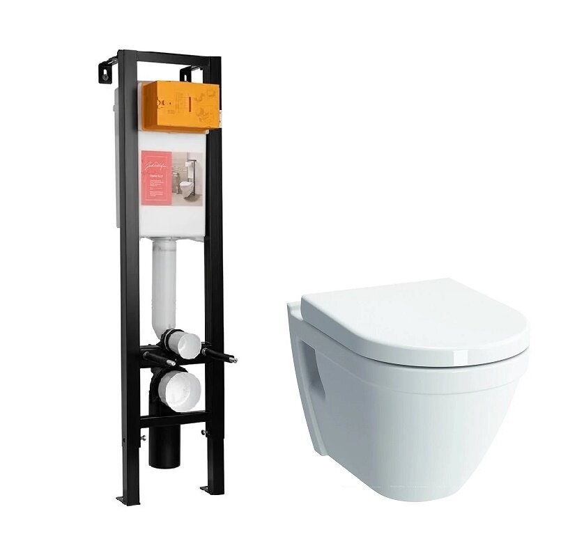 Изображение товара Инсталляция Jacob Delafon с безободковым унитазом Vitra S50 и сиденьем микролифт