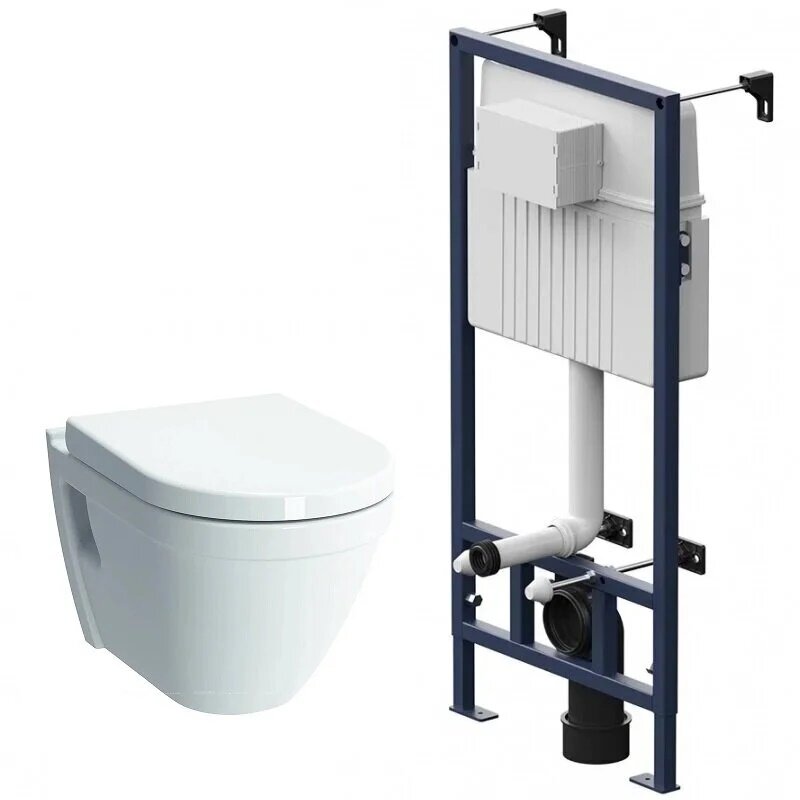 Изображение товара Инсталляция Am.Pm ProC с безободковым унитазом Vitra S50, сиденье микролифт, I012707/7740B003-0075/801-003-019