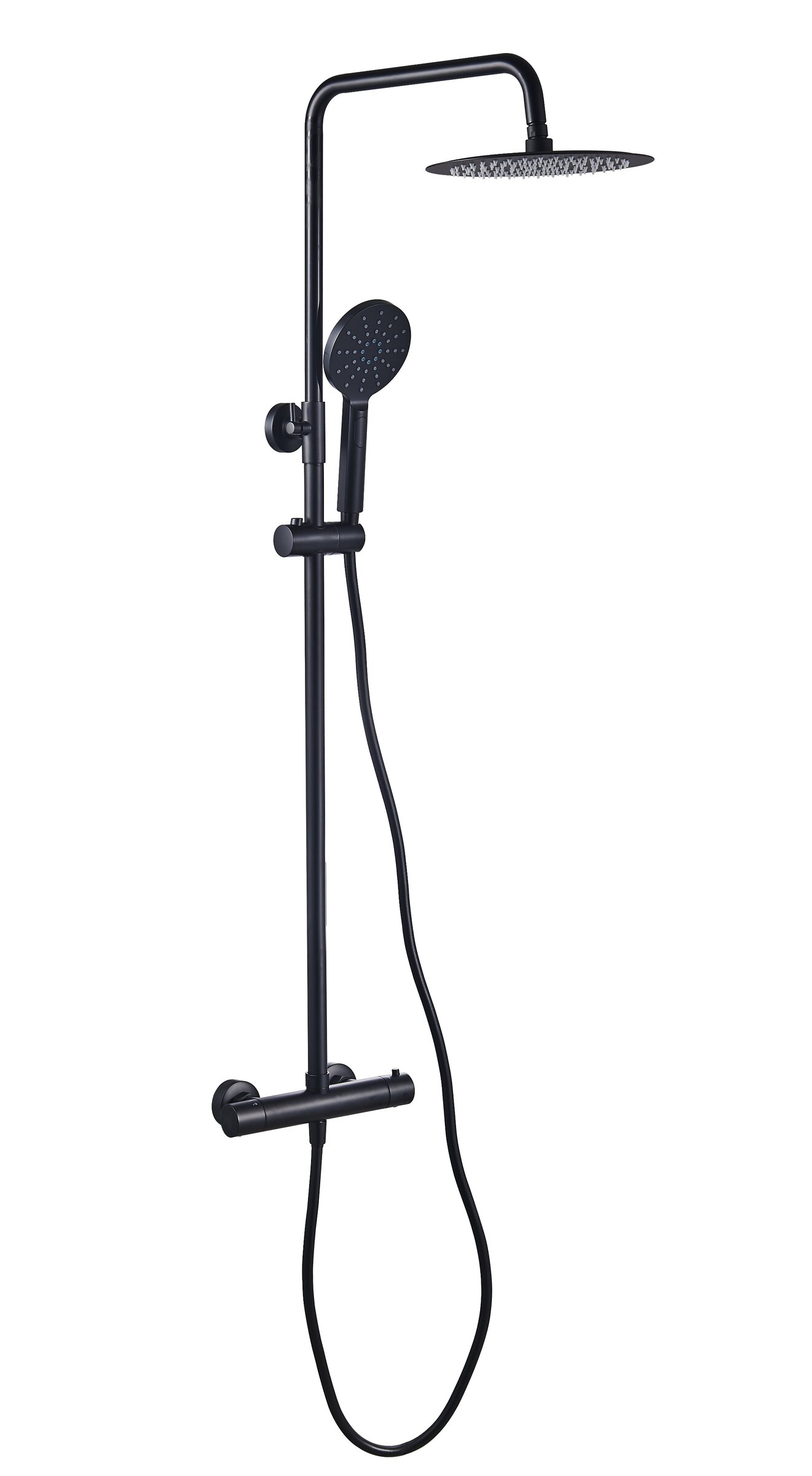 Изображение товара Душевая система Sancos Kanedo SC7200MB с термостатом черный матовый