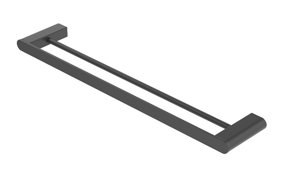 Изображение товара Полотенцедержатель двойной Cezares Stylus-THD-60-NOP 60 см черный матовый
