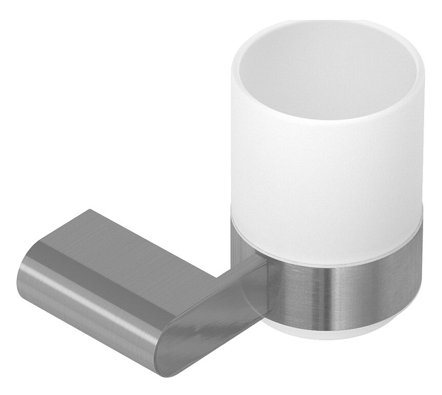 Изображение товара Стакан для зубных щеток Cezares Stylus-TUMS-IN сатин, настенный, 12.4x9.7 см