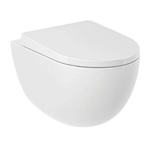 Изображение товара Подвесной безободковый унитаз Kludi Resa D 24WCSET43, крышка микролифт, белый